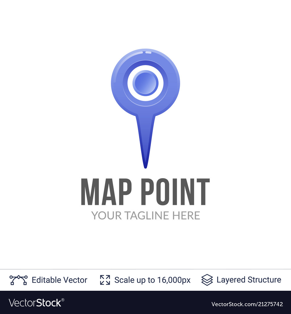 Map location pointer vector image Map location pointer