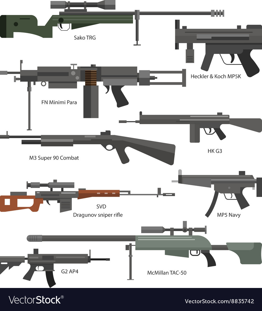Military Combat Weapon Icons