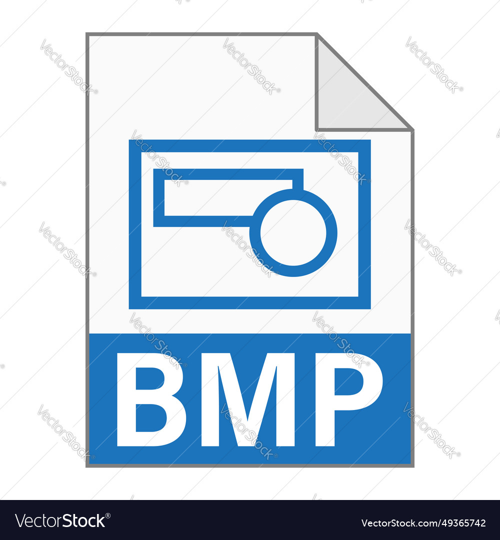 Modern flat design of bmp file icon for web Vector Image Modern flat design of bmp file icon for web