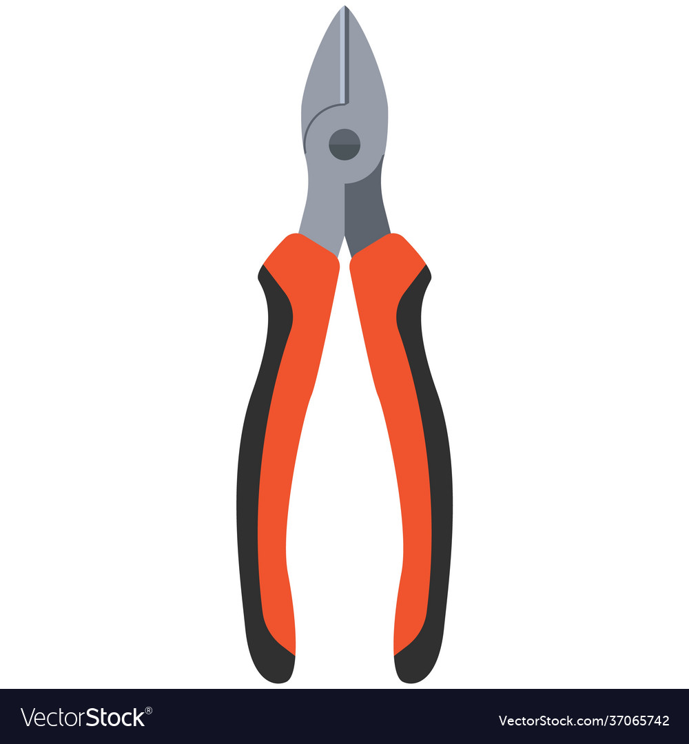 Pliers tool icon isolated on white Royalty Free Vector Image