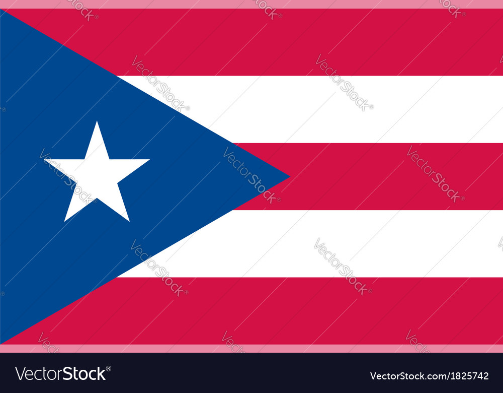 Puerto Rico flag Royalty Free Vector Image - VectorStock