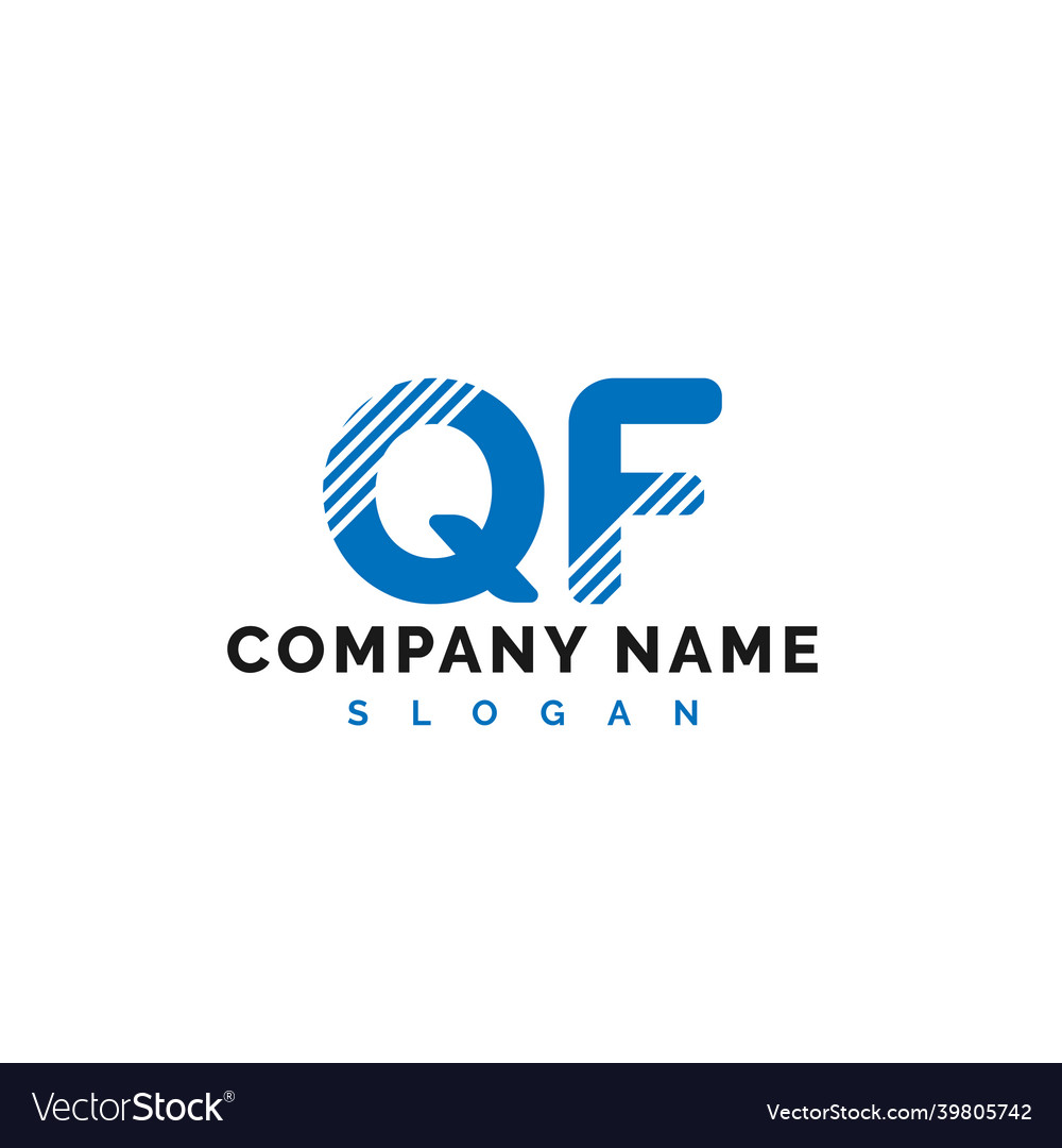 Qf letter logo design letter logo Royalty Free Vector Image