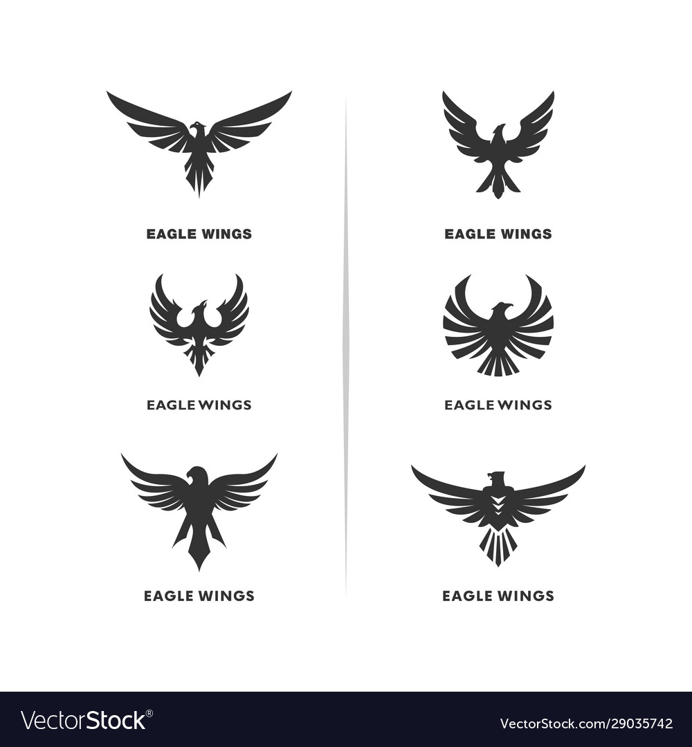 Set eagle logo design eagle logo design vector image Set eagle logo design eagle logo design