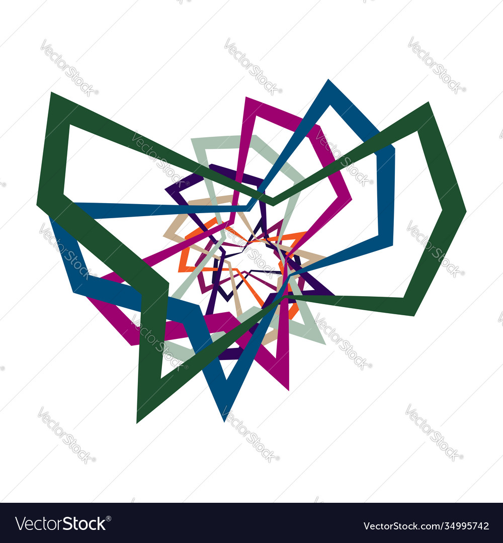 Spiral swirl twirl element set abstract vector image Spiral swirl twirl element set abstract