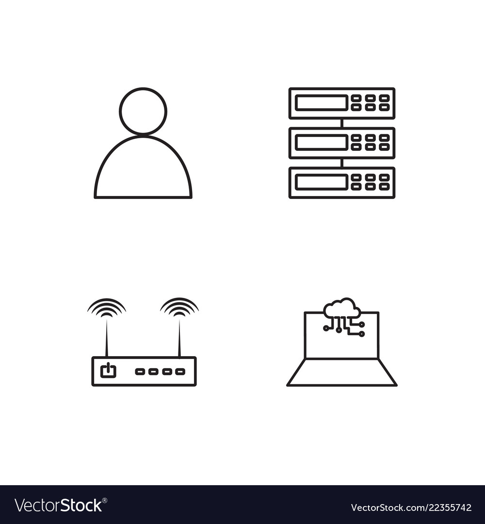 Web simple outlined icons set Vector Image Web simple outlined icons set