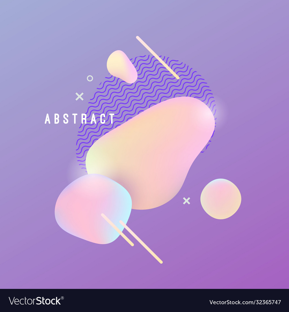 Abstract background with liquid gradient drops