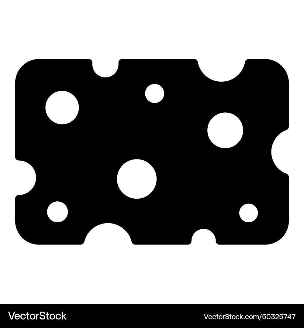 Cheese Flat Icon Isolated On White Background Vector Image