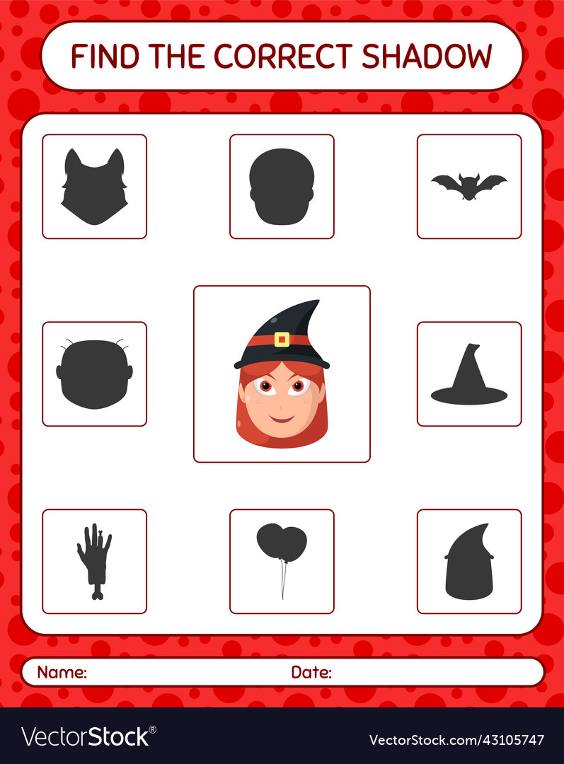 Find the correct shadows game with witch