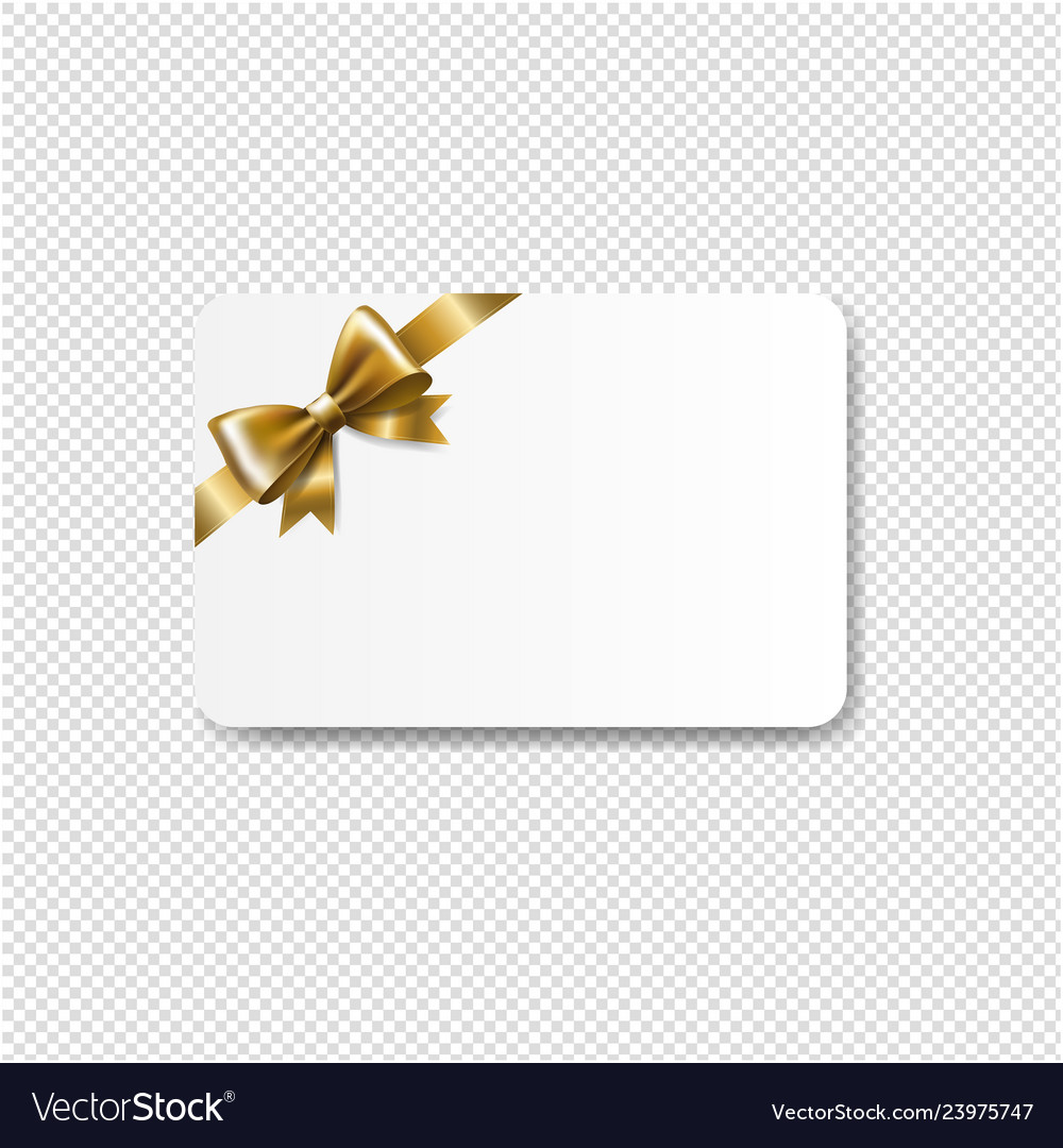 Premium PSD  White gift voucher with gold ribbon and bow discount coupon  isolated on transparent backckground