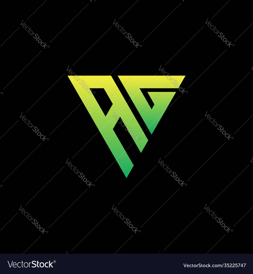 Initial triangle logo monogram with shape