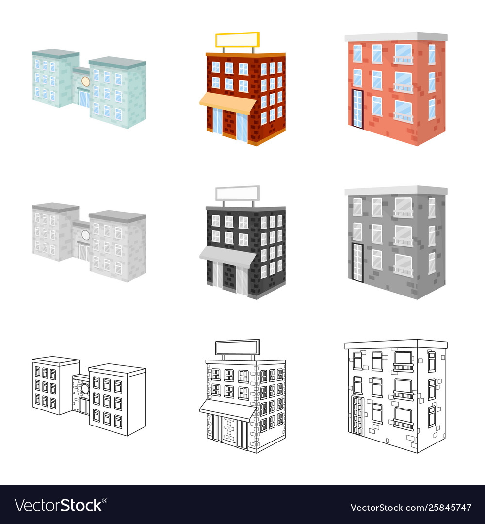 Isolated object construction and building Vector Image Isolated object construction and building