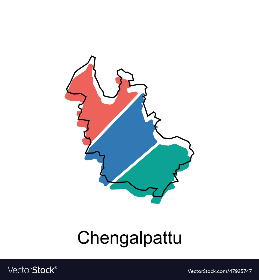 Map of chengalpattu design template national Vector Image