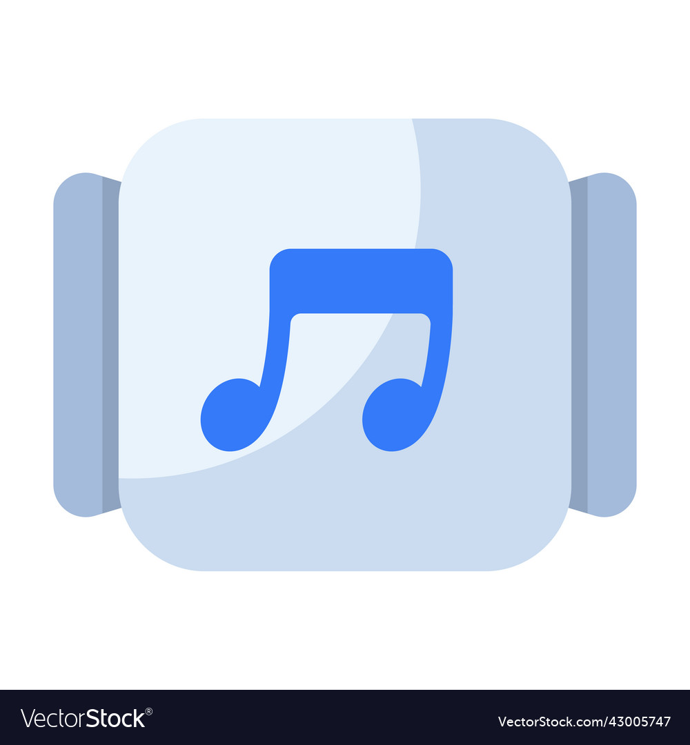 Music empty state single isolated icon with flat