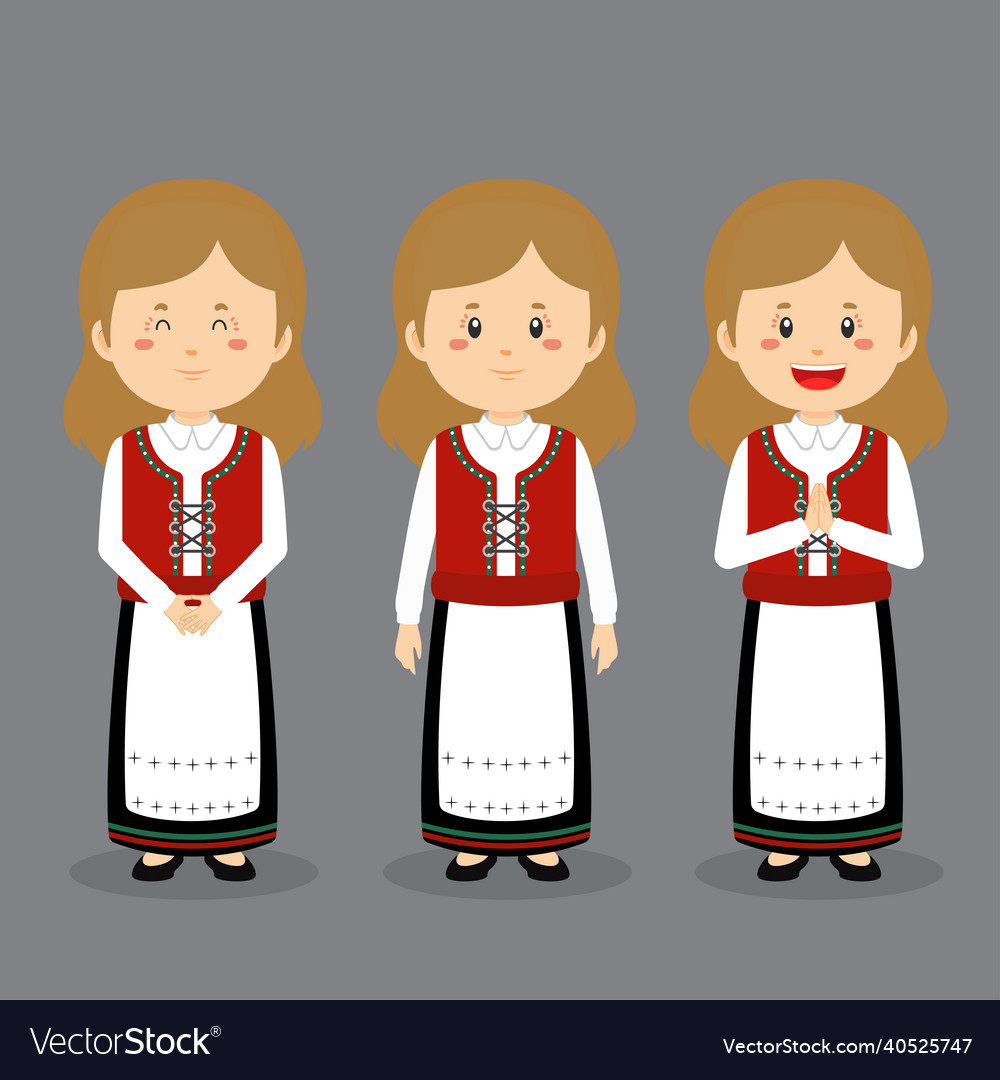 Norway character with various expression