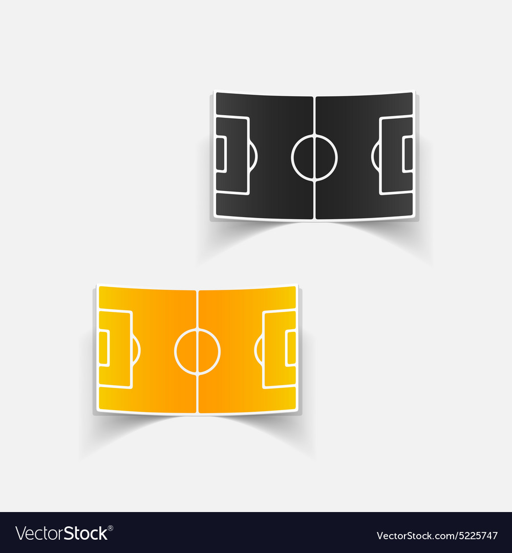 Realistic design element playing field