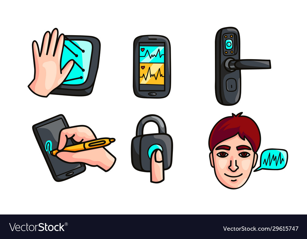 Set modern devices for scanning and monitoring Vector Image Set modern devices for scanning and monitoring
