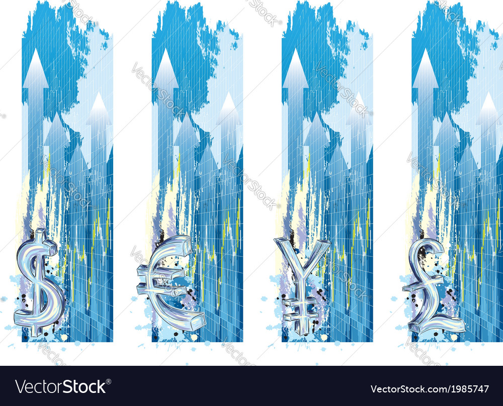 Set of stock banners