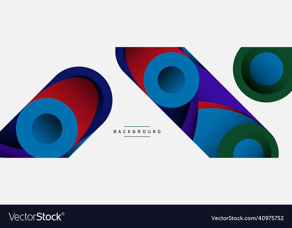 Abstract background minimal geometric circles Vector Image Abstract background minimal geometric circles