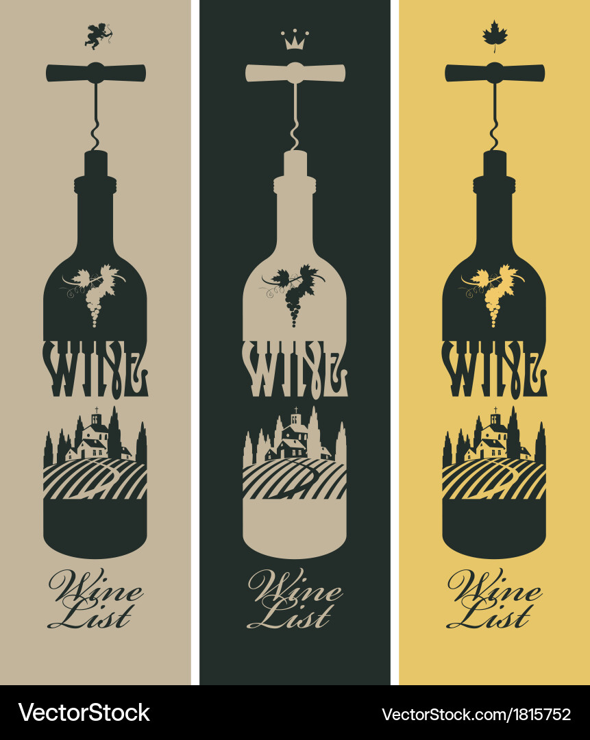 Bottle wine Royalty Free Vector Image - VectorStock