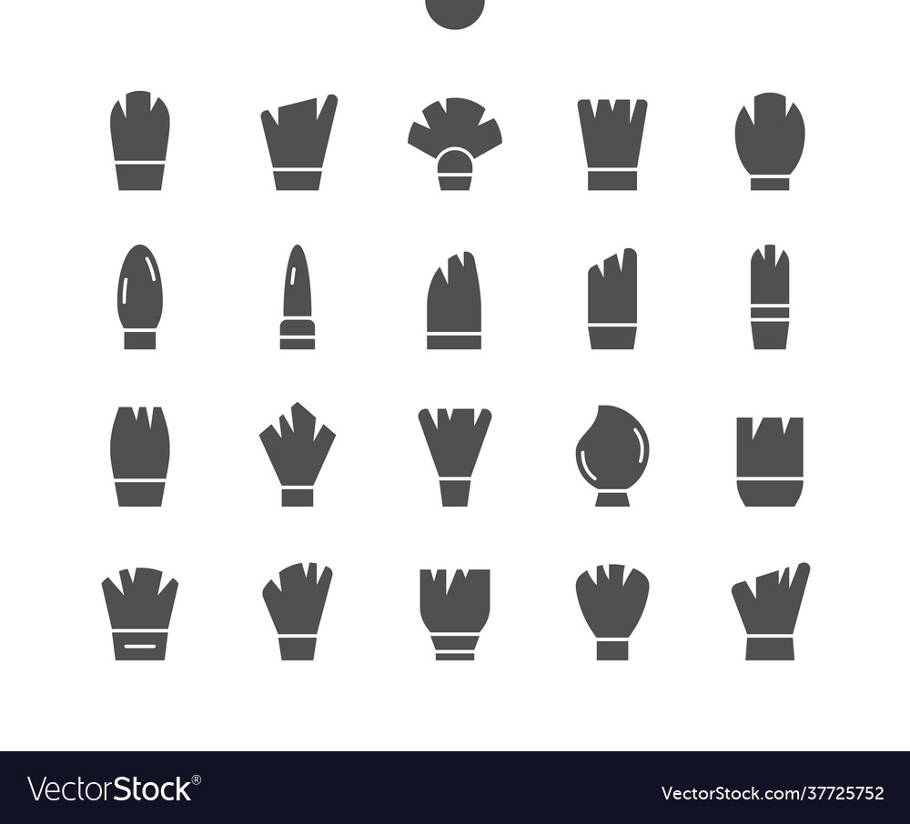 Brushes types round brush angular Vector Image Brushes types round brush angular