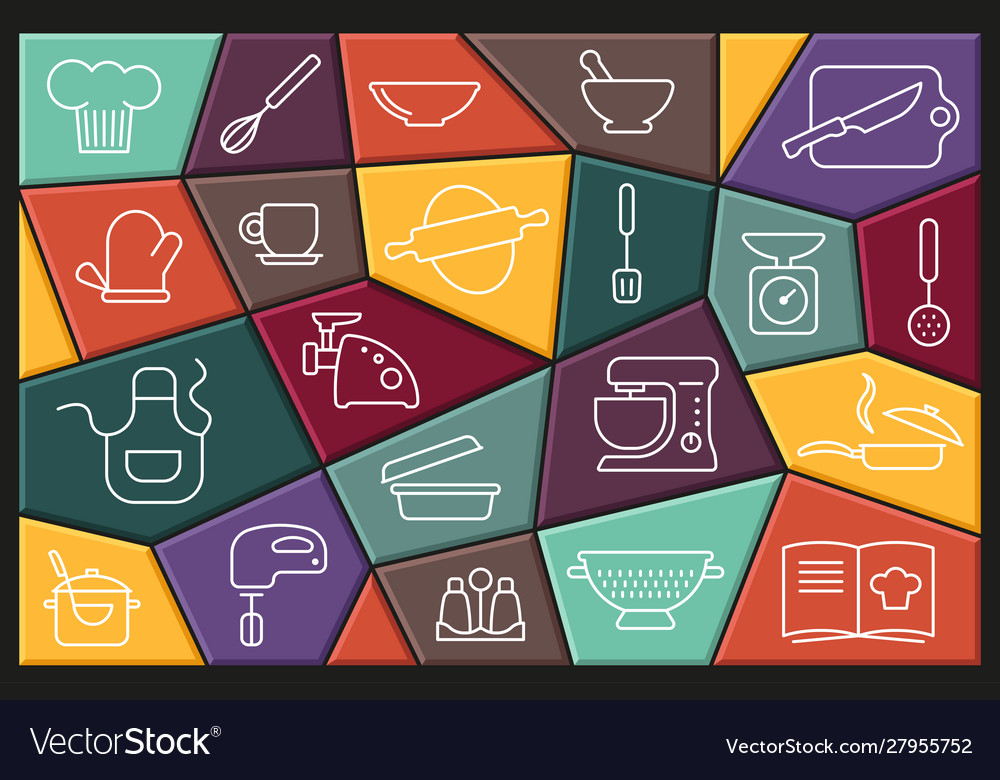 Cooking Icon Set - Kitchenware & Tools