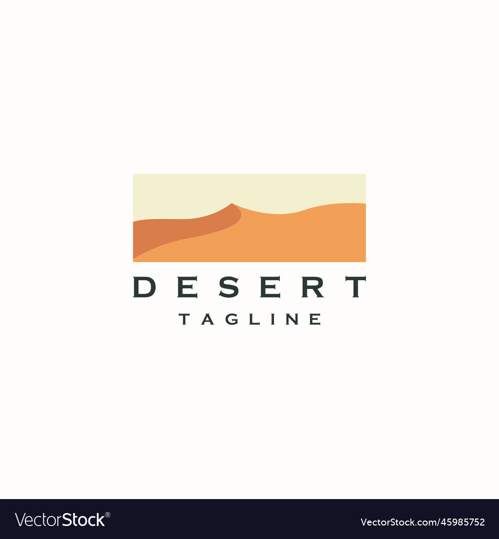 Desert logo icon design template flat vector image Desert logo icon design template flat