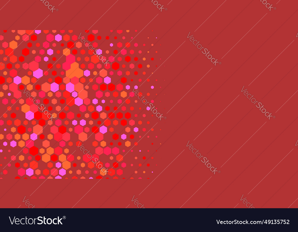 Geometric multi size hexagon with color