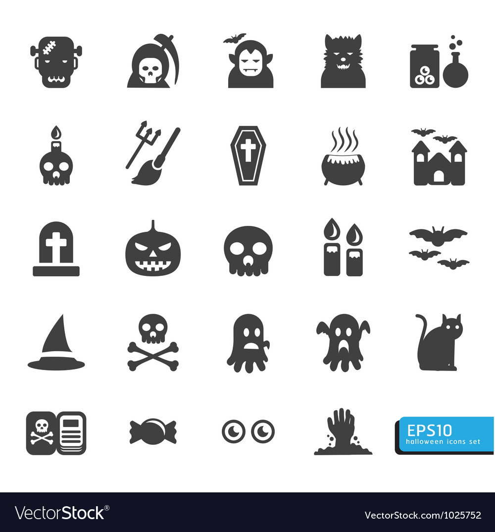 Halloween icon set Royalty Free Vector Image - VectorStock