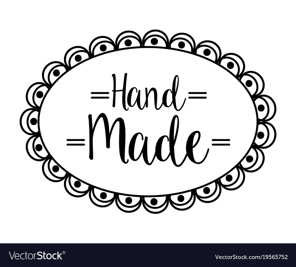 Hand made handwriting emblem image