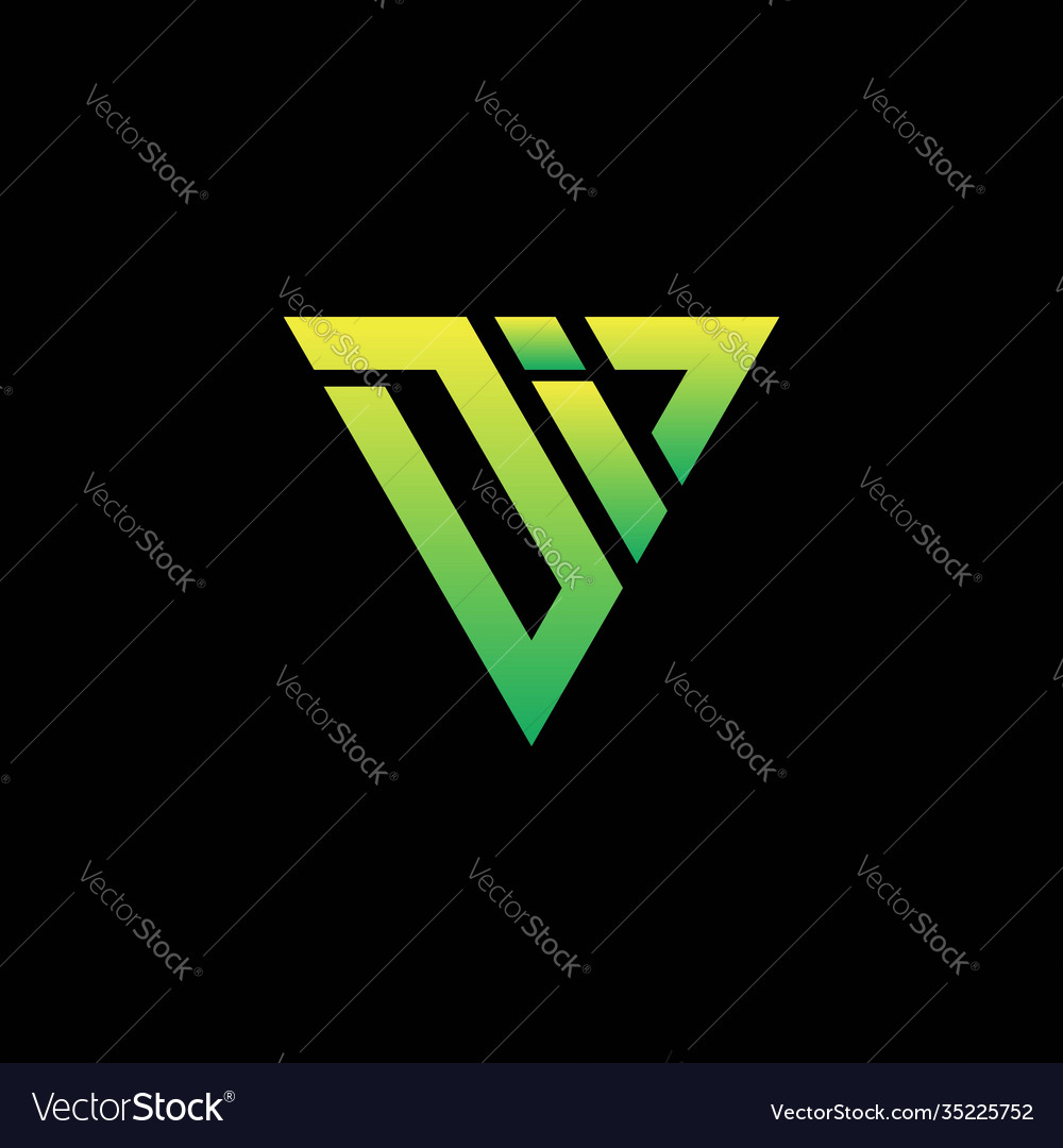Initial triangle logo monogram with shape