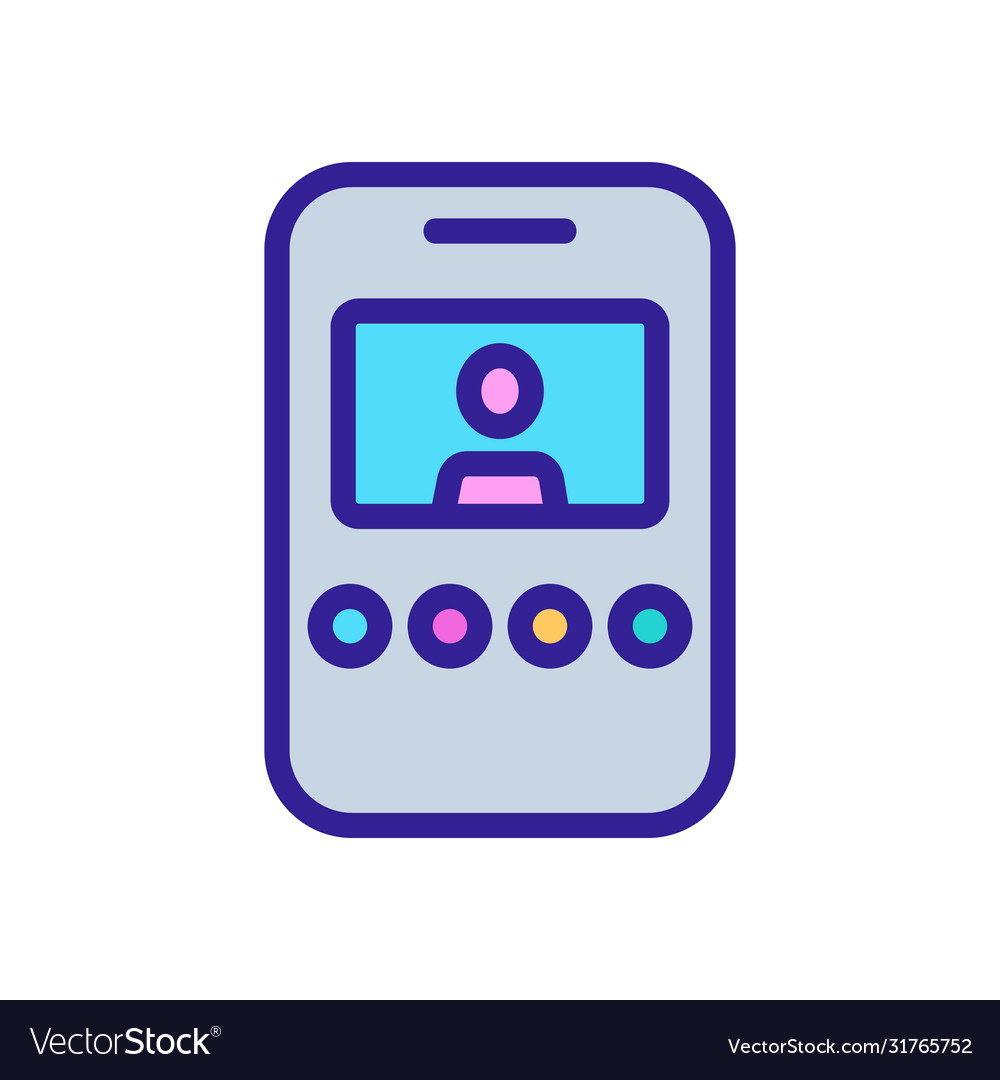 Intercom gadget with screen icon outline