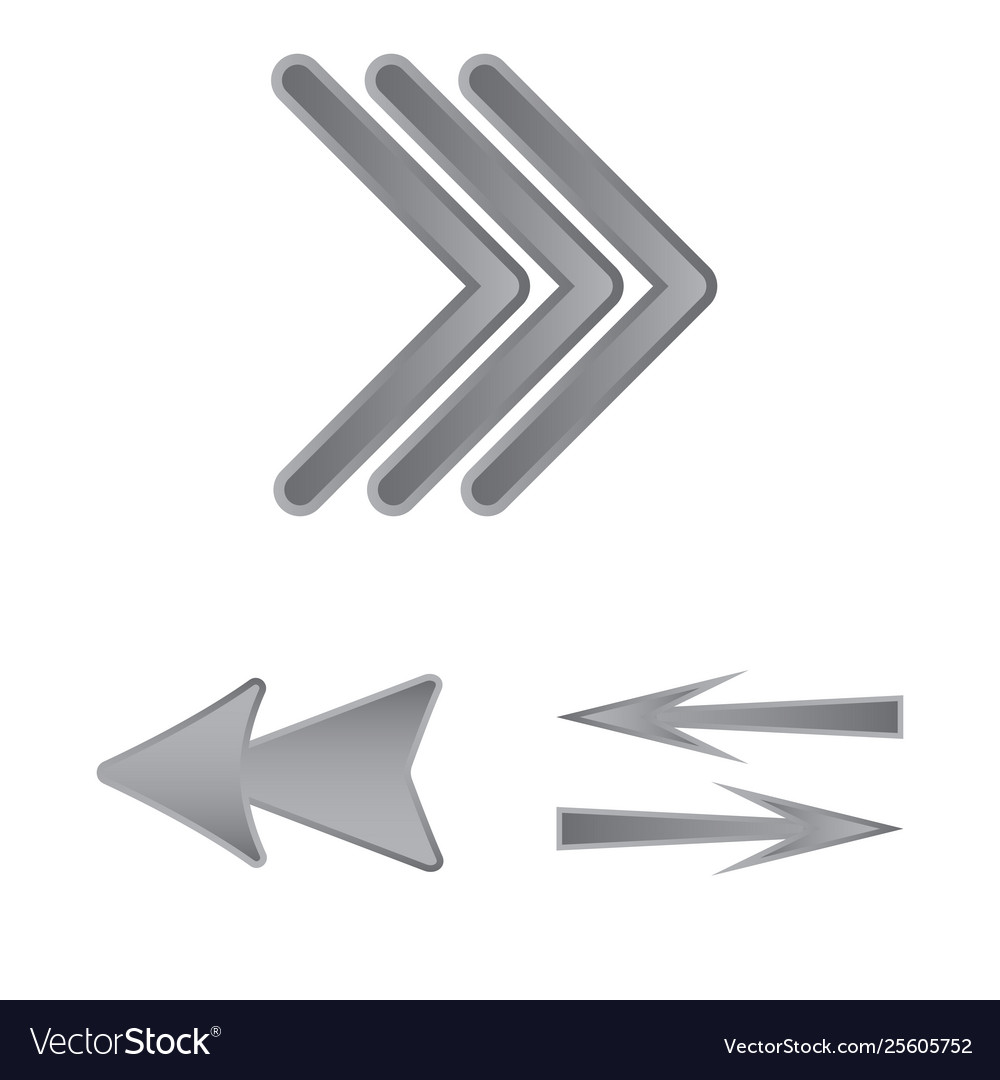 Isoliertes Objektelement und Pfeilsymbolsatz Vector Image Isoliertes Objektelement und Pfeilsymbolsatz