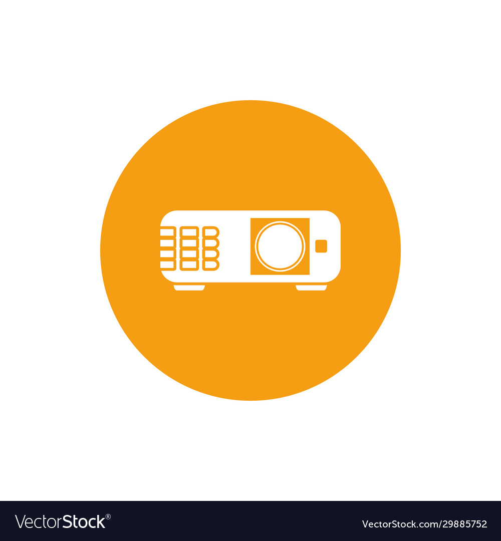 Isolated projector appliance block style icon