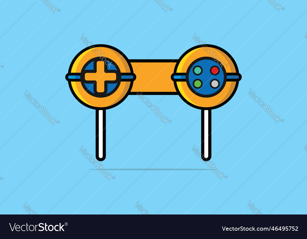 Joystick controller buttons in lollipops stick