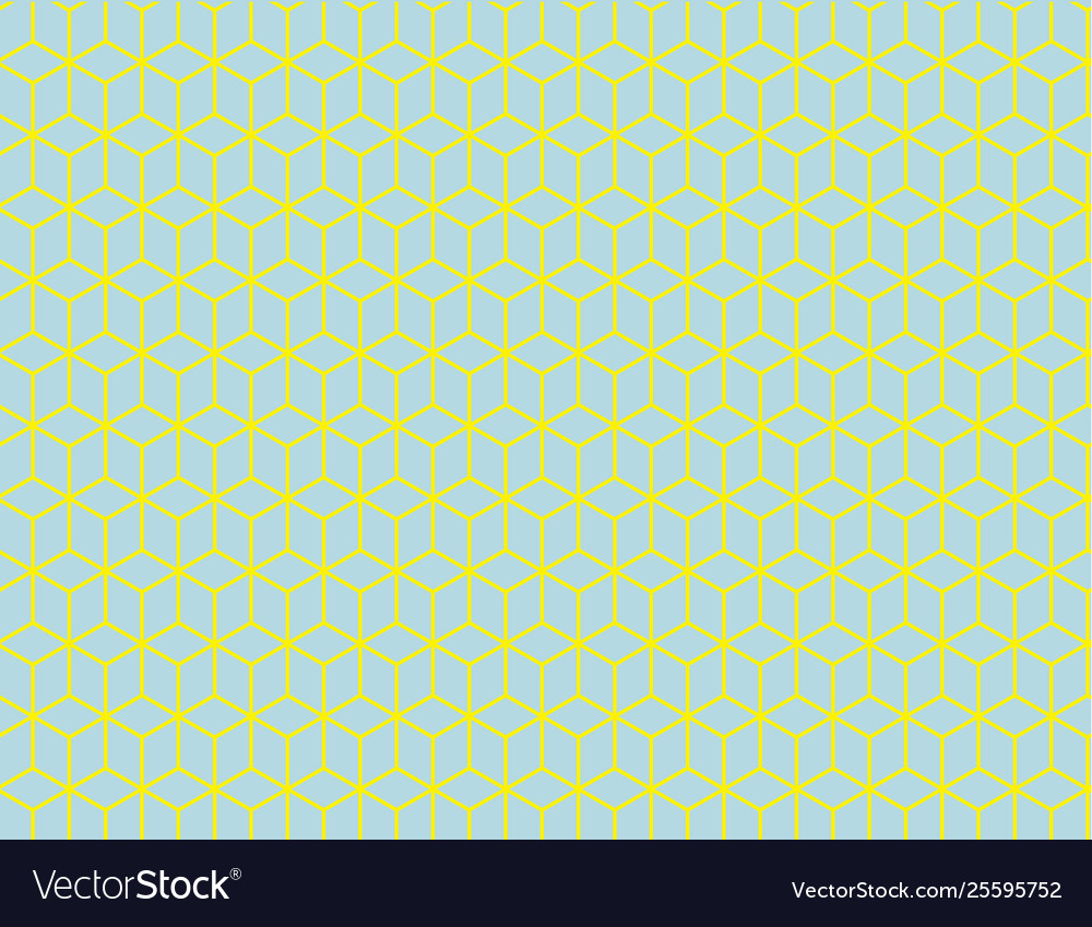 Seamless isometric blocks cubes pattern in yellow