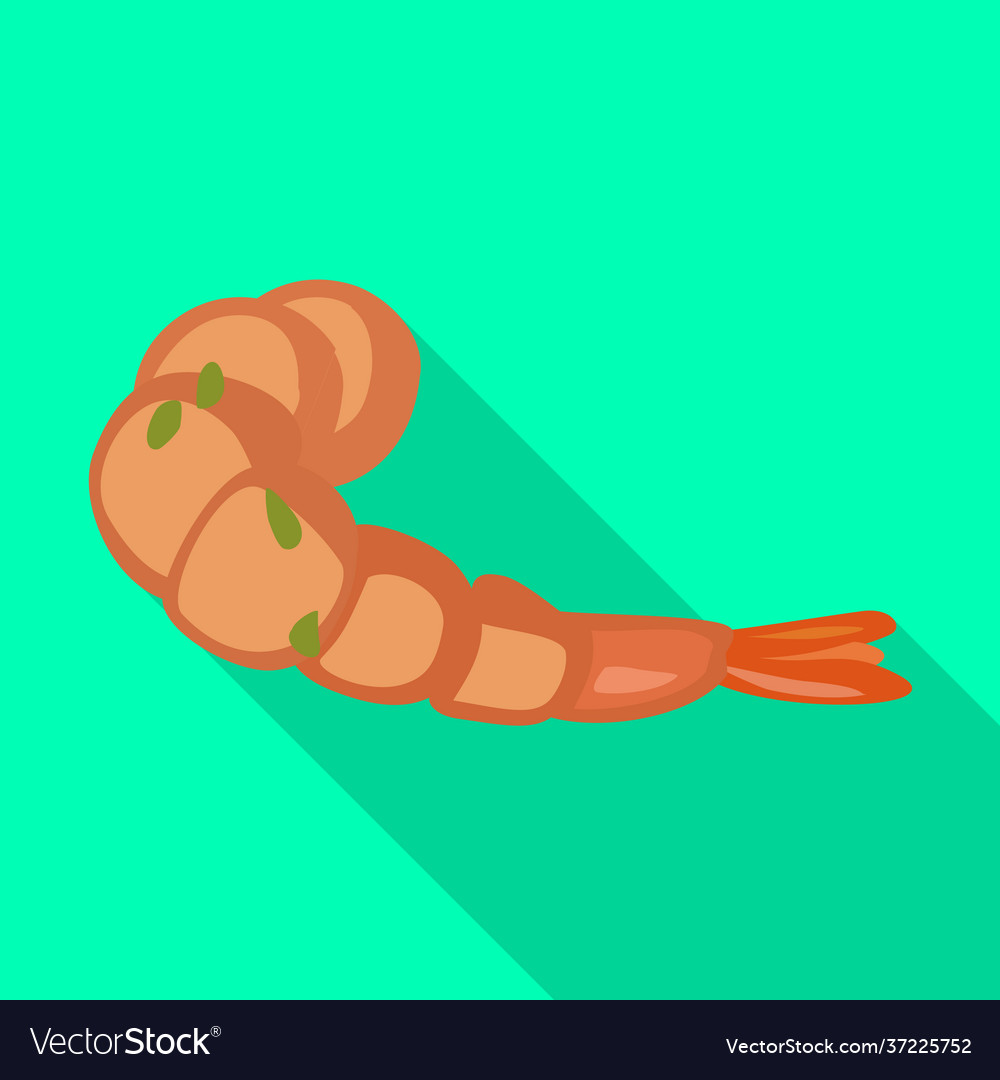 Shrimp iconflat icon isolated