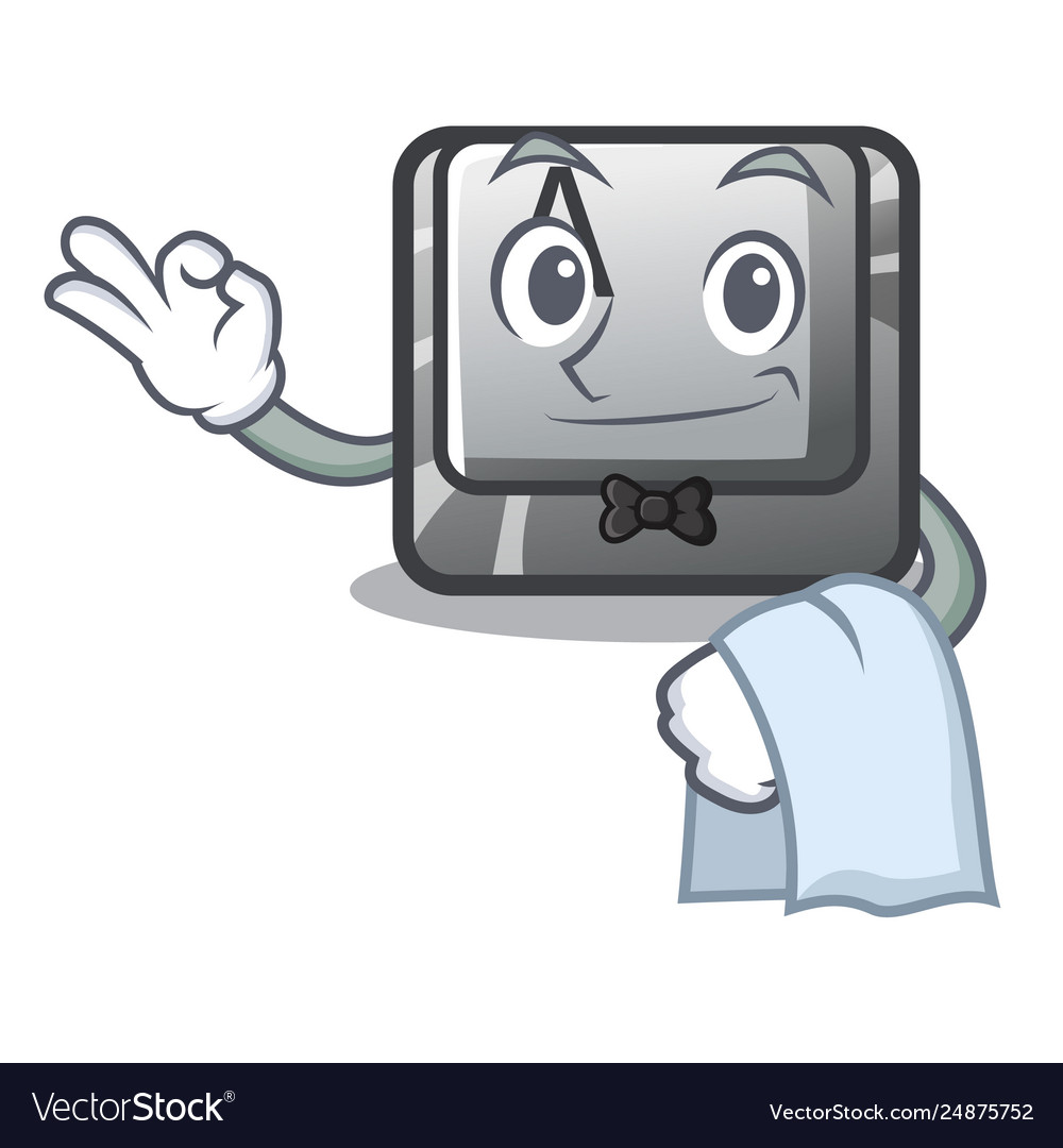Waiter button a on character