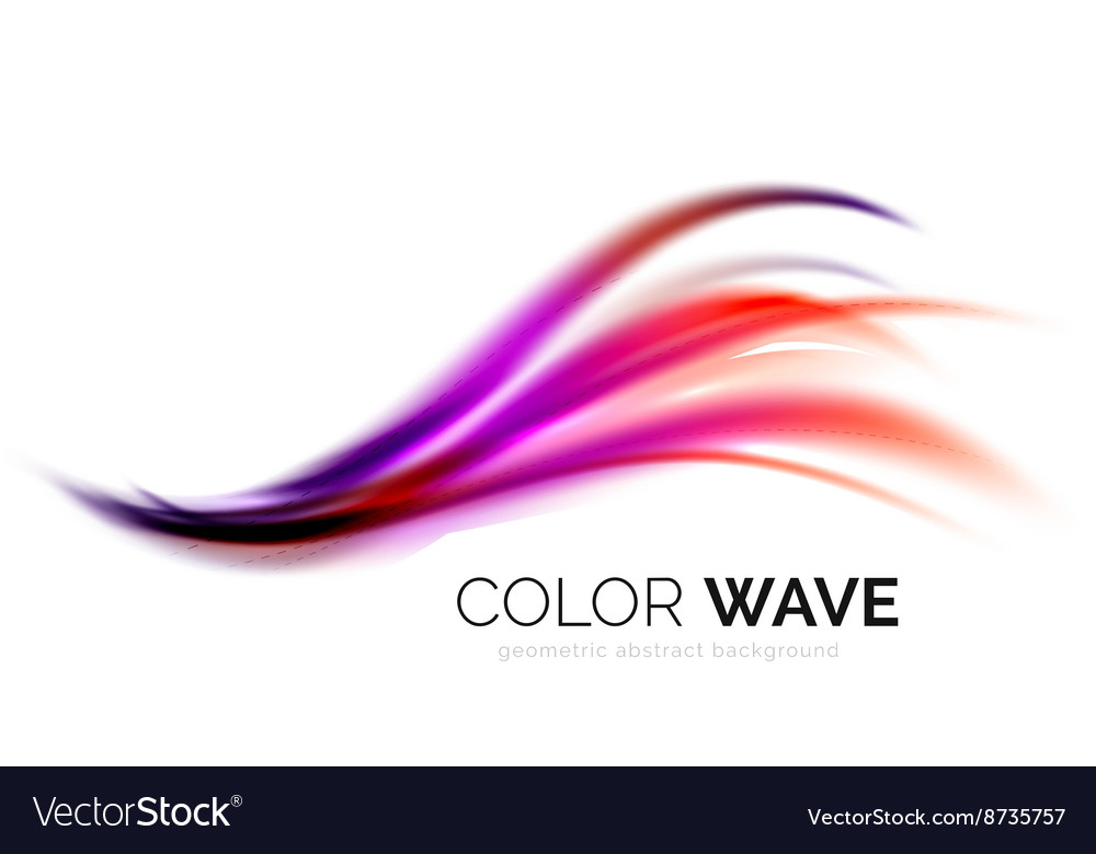 Abstract color wave design element