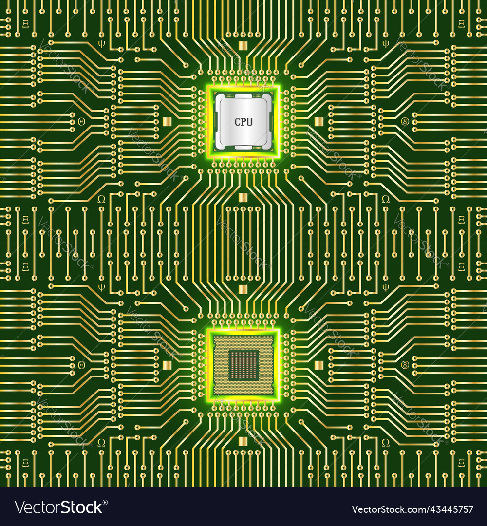 Abstract computer circuit or electronic scheme vector image Abstract computer circuit or electronic scheme