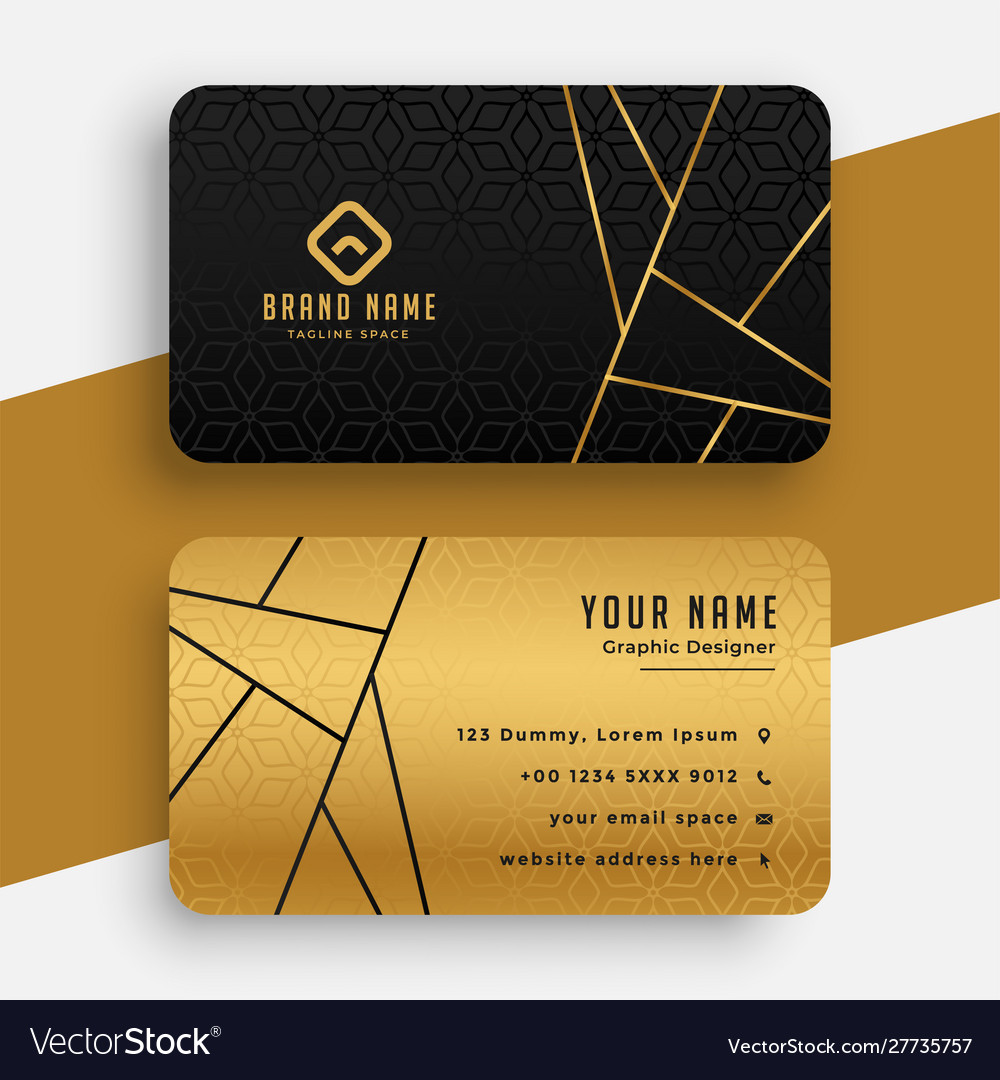 Black And Gold Luxury Vip Business Card Design Vector Image | My XXX ...