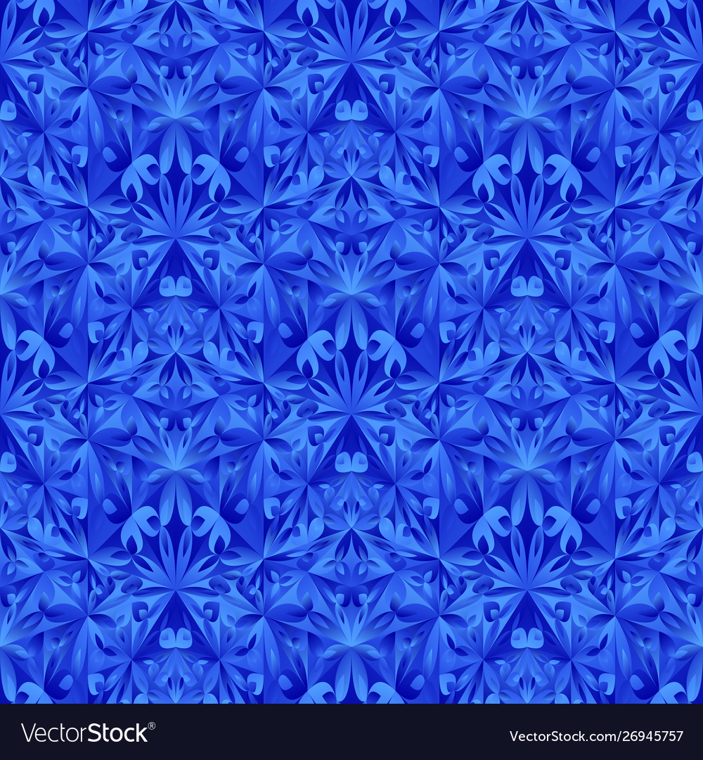 Blaue geometrische Blumenmosaikmuster Hintergrund vector image Blaue geometrische Blumenmosaikmuster Hintergrund