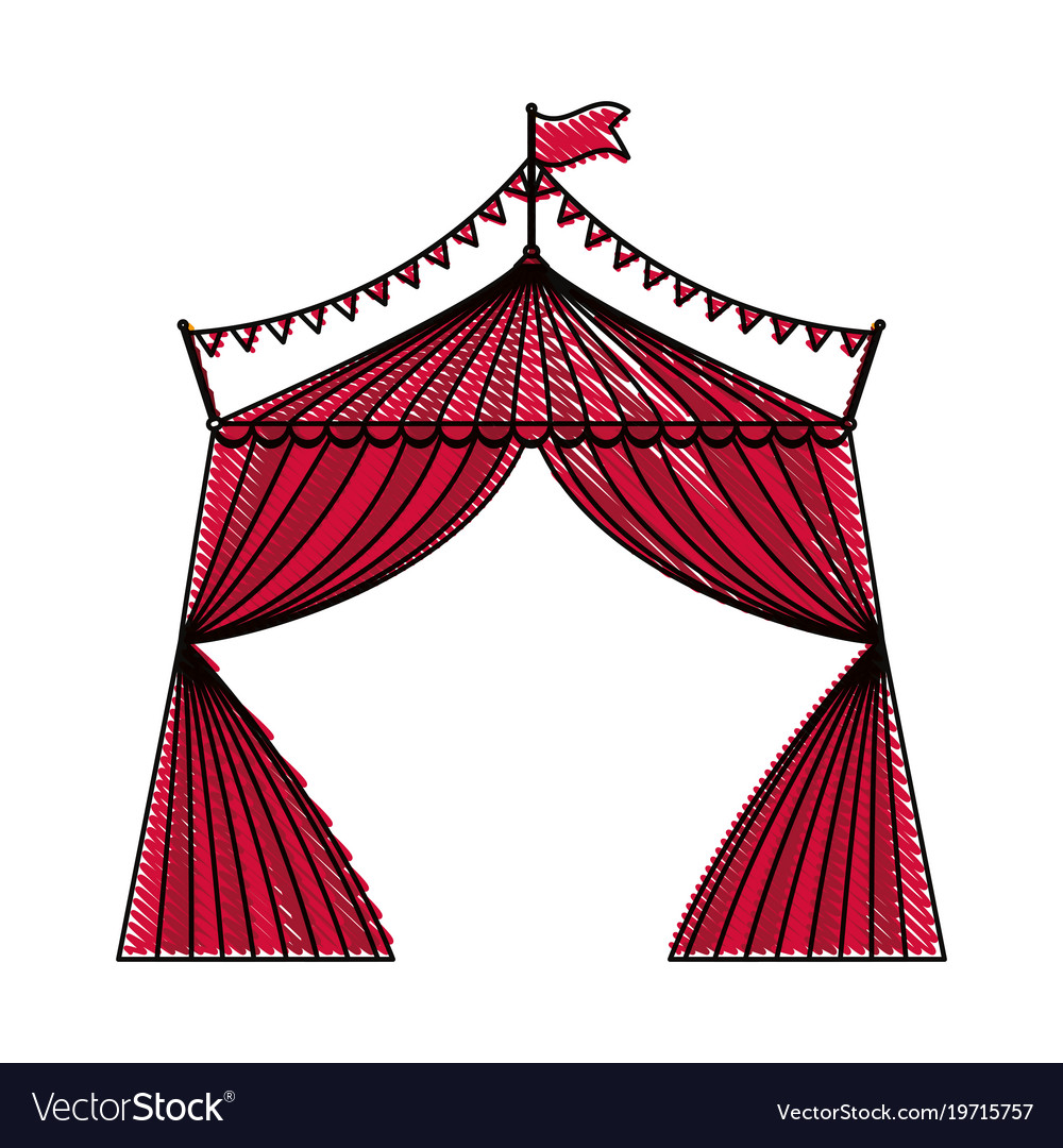 Circus Tent Icon Image Royalty Free Vector Image