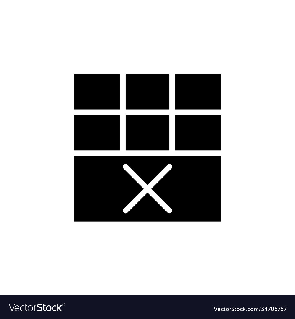 Delete remove and table icon application vector image Delete remove and table icon application