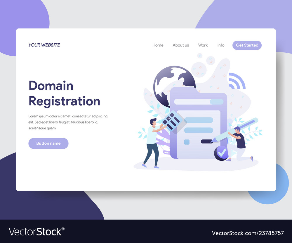 Domain Registration Concept Royalty Free Vector Image Images, Photos, Reviews