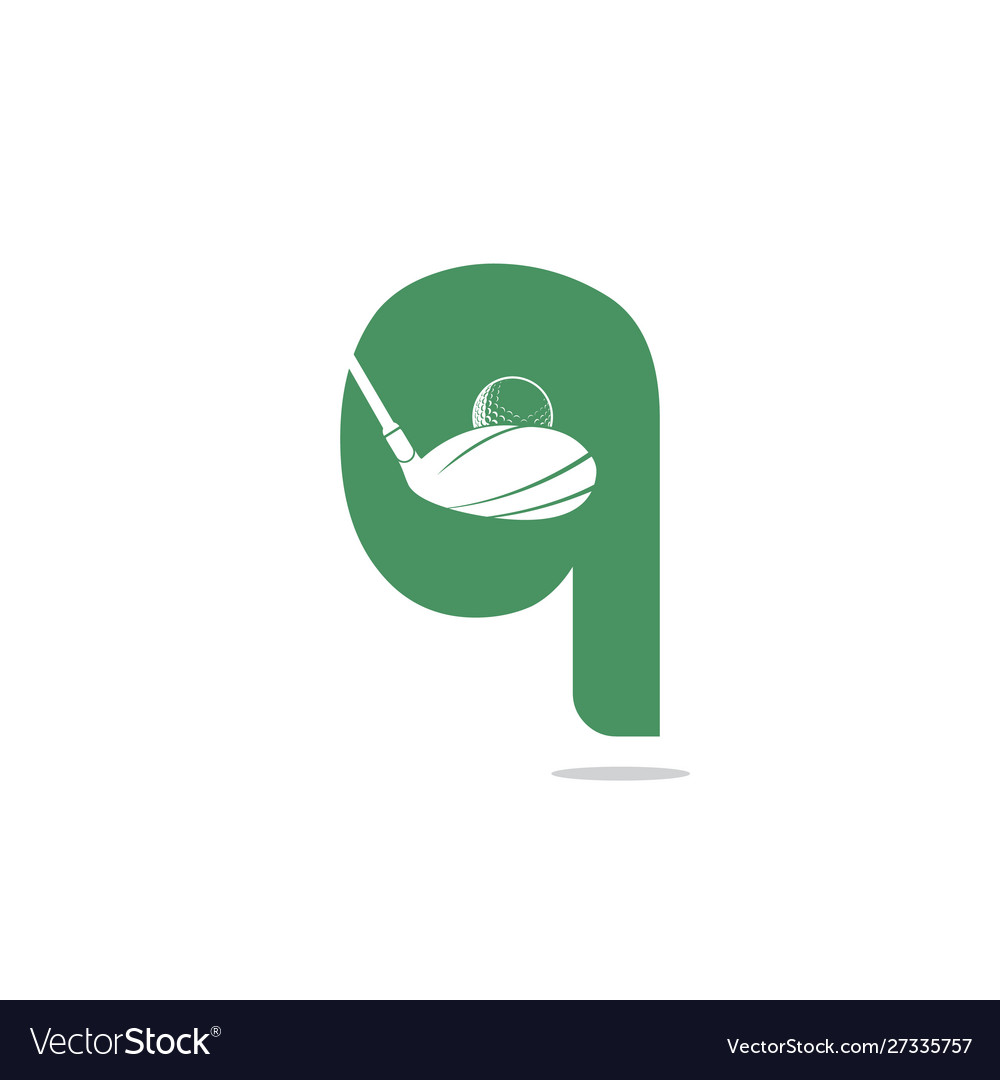 Initial letter q golf logo design