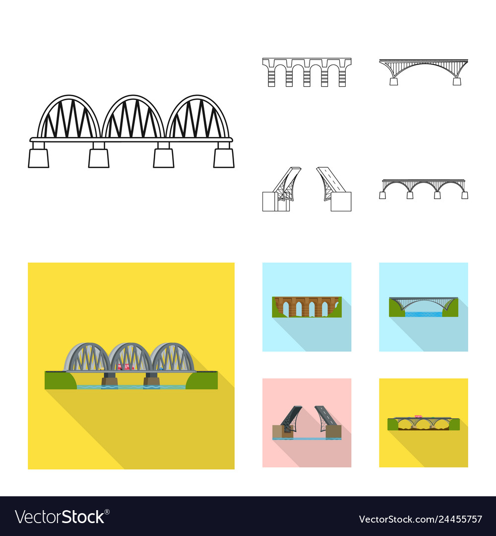 Isolated object of connection and design logo set vector image Isolated object of connection and design logo set