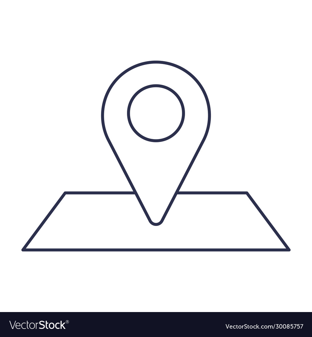 Pin pointer location isolated icon
