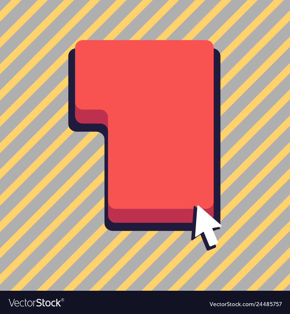 Small arrow touching keyboard command key vector image Small arrow touching keyboard command key