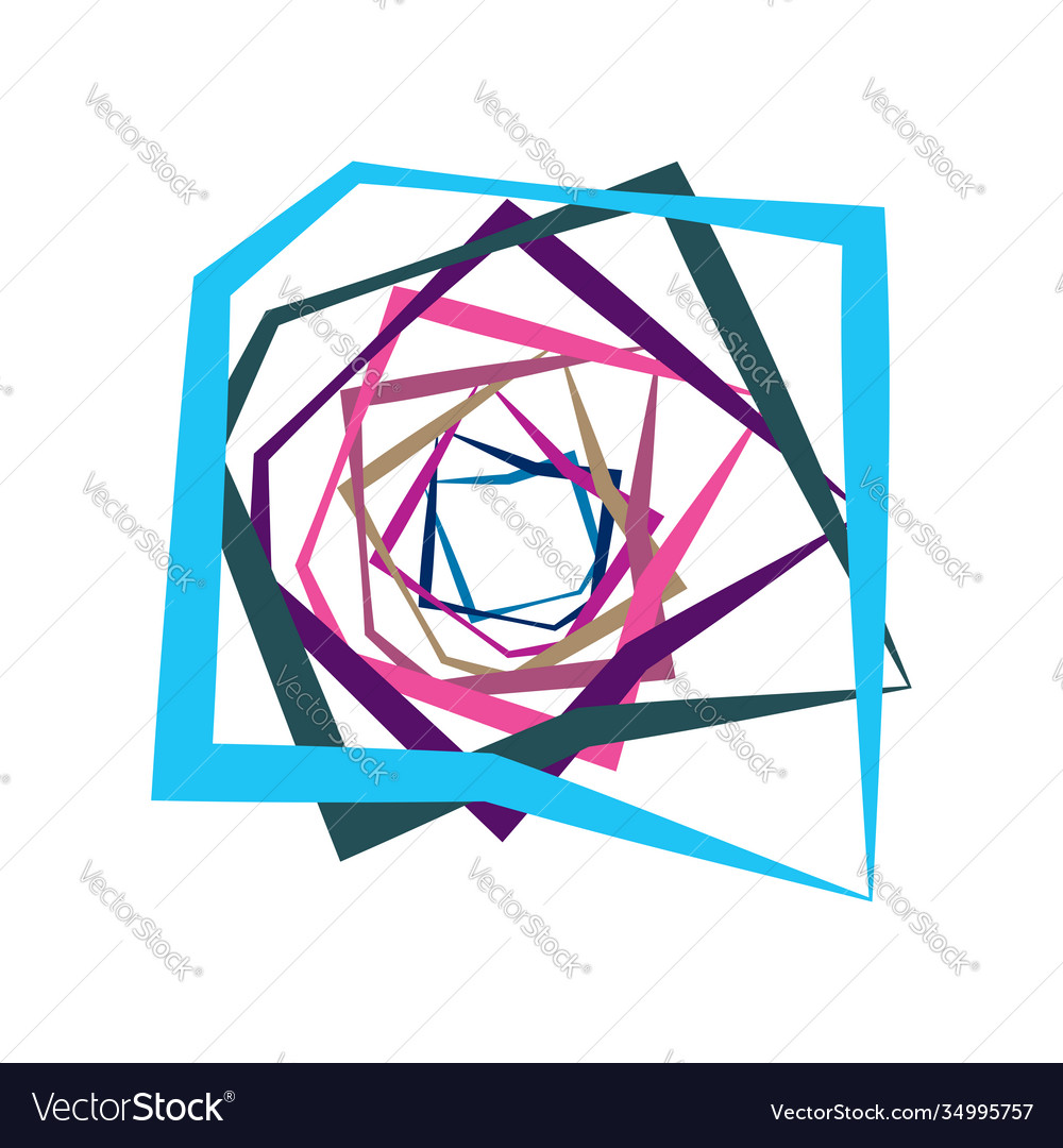Spiral swirl twirl element set abstract vector image Spiral swirl twirl element set abstract