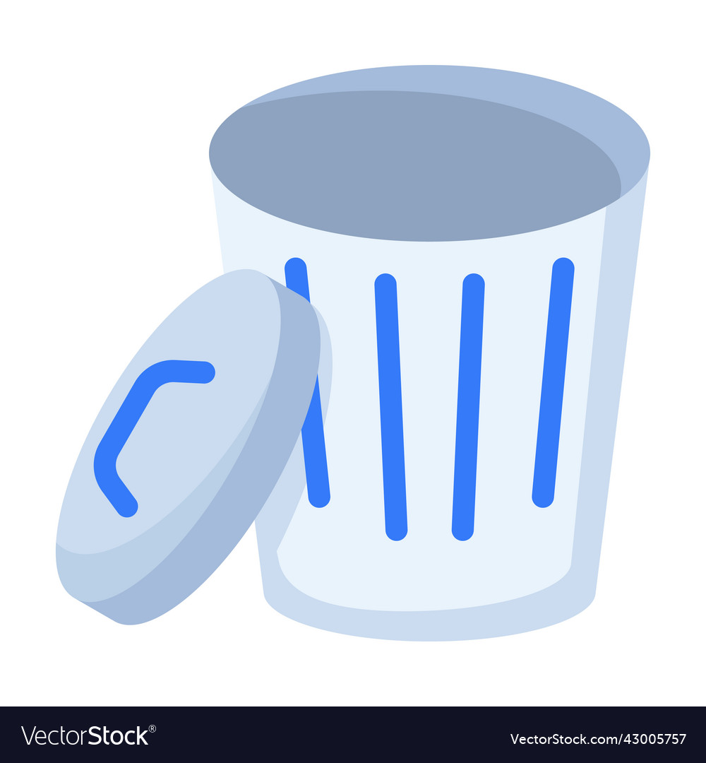 Trash recycle empty state single isolated icon